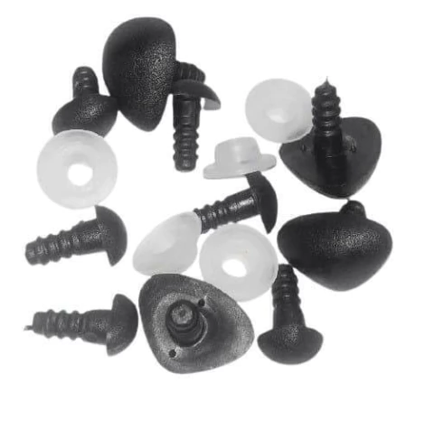 Focinho Preto Com Trava Amigurumi 25mm