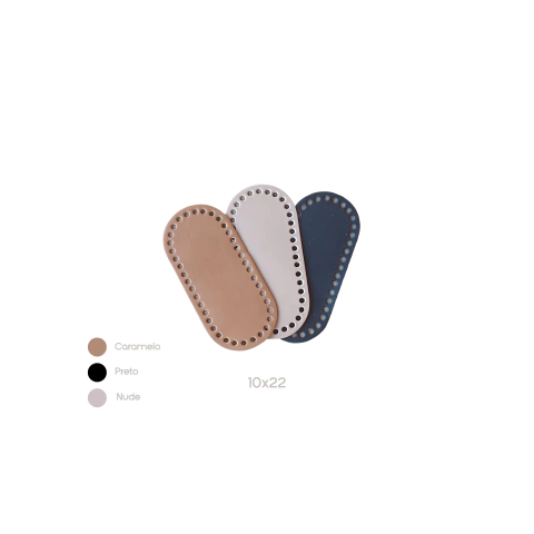Base Oval Em Couro - 10x22cm - comprar online