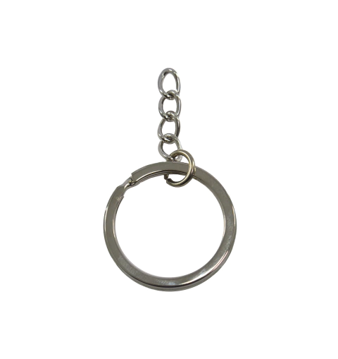6unidades Argola Metal Chaveiro 30mm - Prata - comprar online