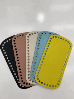 1 unidade Base Couro Retangular 11x22 Diversas Cores - comprar online