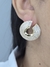 Brinco folheado a ouro 18k meio círculo cravejado - comprar online