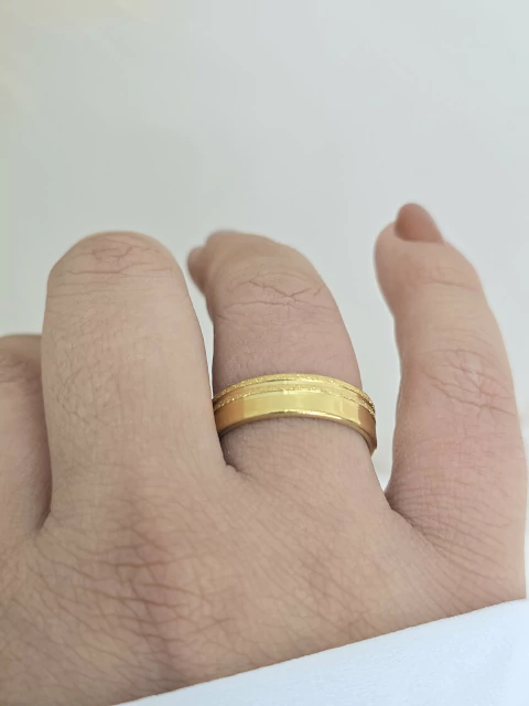 Aliança em aço inoxidável craqueada - comprar online