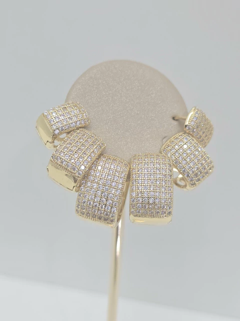 Trio argola folheada a ouro 18k Amanda - comprar online