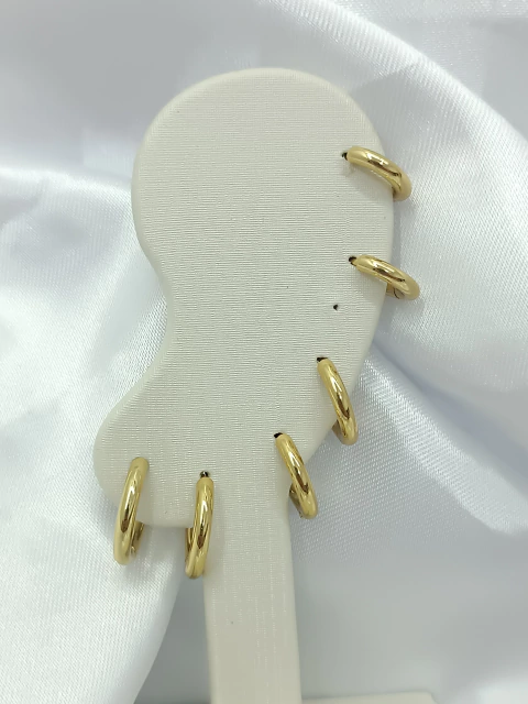 Trio argola em aço inoxidável P - comprar online