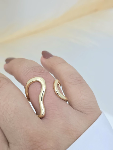 Anel folheado regulável Wave - comprar online