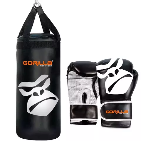 Saco De Pancada Luva Boxe Kit Muay Thai Infantil Resistente Gorilla