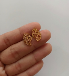 Topos hojitas caracol con baño en oro