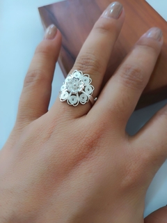 Anillo Rosa María en plata