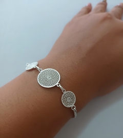 Pulsera círculos zig zag x3