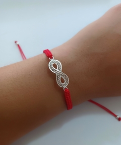 Pulsera infinito en plata