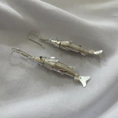 Aretes peces Momposinos en plata