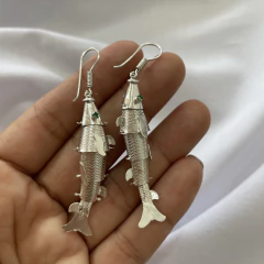 Aretes peces Momposinos en plata - comprar online