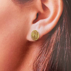 Topos grano de café con baño de oro