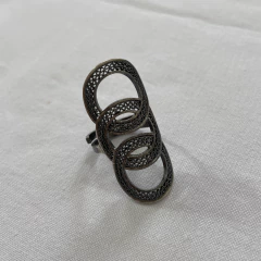 Anillo Olimpia en plata envejecida - comprar online