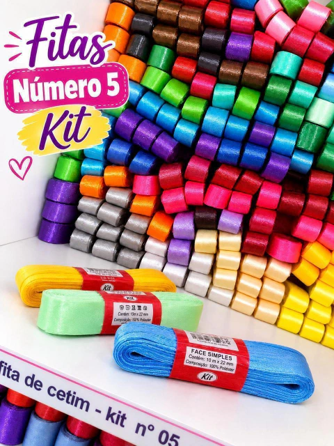 Fita de Cetim Nº 5 - Marca: kit