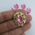kit 50 Tag Oval Dourada + 50 Chaton 10x14mm na internet