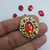 kit 50 Tag Oval Dourada + 50 Chaton 10x14mm