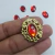 kit 50 Tag Oval Dourada + 50 Chaton 10x14mm