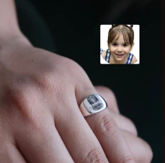 Anel Regulável Personalizado laço infinito (Banho prata)- Nasp - comprar online