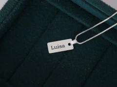 Colar plaquinha P - Personalizável (LEIA A DESCRIÇÃO)