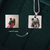 Colar Personalizável Placa Quadrada: Recordações Eternas (Foto, Homenagem, QR Code) - Nasp