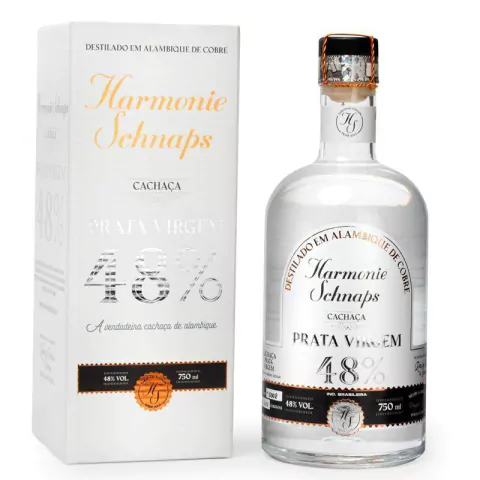 Cachaça Harmonie Schnaps Prata Virgem 48% 750ml