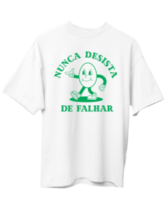 Camiseta Oversized - Nunca Desista de Falhar (cartoon) - comprar online