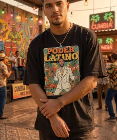 Camiseta Oversized - Poder Latino