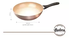 Wok Antiadherente Ceramico Hudson 28 Cm Aluminio Color Cobre - comprar online