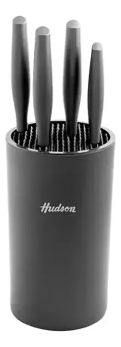 Hudson Basic BSSET04 4 cuchillos acero inoxidable con taco soporte color negro - comprar online