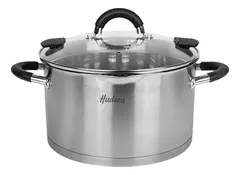 Batería De Cocina Hudson, 6 Piezas - Ollas Y Cacerola Con Tapa Y Colador Integrado, Triple Fondo, Acero Inoxidable, Aptas Para Inducción - Hugim11 - comprar online