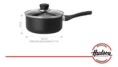 Cacerola Hudson Antiadherente Aluminio 18 Cm Color Negro - comprar online