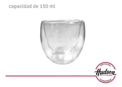 Set X2 Vasos Doble Pared De Vidrio Linea Hudson Café 150ml - comprar online