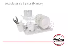 Escurridor De Platos 2pisos Blanco Linea Hudson en internet