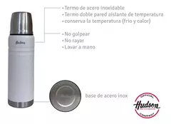 Imagen de Termo Hudson 500 Ml Acero Blanco De Acero Inoxidable