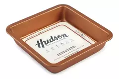 Asadera Cuadrada Hudson Con Doble Capa Antiadherente 22 Cm Color Cobre - tienda online