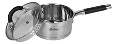 Batería De Cocina Hudson, 6 Piezas - Ollas Y Cacerola Con Tapa Y Colador Integrado, Triple Fondo, Acero Inoxidable, Aptas Para Inducción - Hugim11 - tienda online