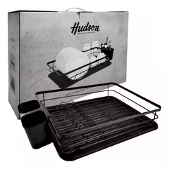 Secaplatos Escurridor Acero Hudson 1 Piso Bandeja Cocina Color Negro Sp10 - comprar online