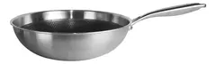Wok 30 Cm Hudson Acero Inoxidable Profesional Induccion Color Plateado - comprar online