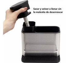 Organizador de Bacha con Dispenser acero inoxidable en internet