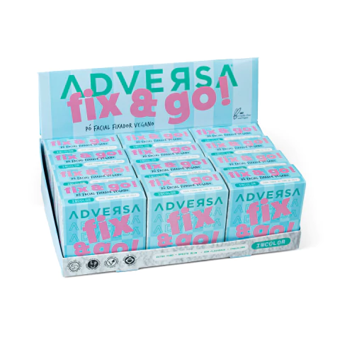 Pó Fixador Vegano Fix & Go! Incolor Adversa Makeup - BOX 12 UN - comprar online