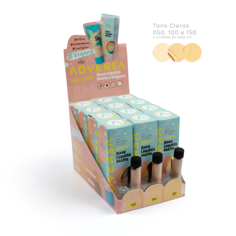 Base Líquida Vegana Adversa Makeup - BOX DISPLAY 12UN + Provadores - comprar online