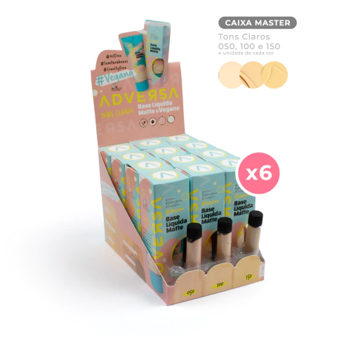 Base Líquida Vegana Adversa Makeup - CAIXA MASTER