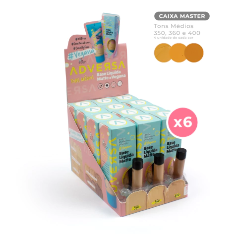 Base Líquida Vegana Adversa Makeup - CAIXA MASTER - comprar online