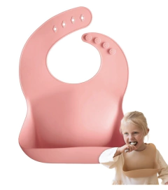 BABERO DE SILICONA CON BOLSILLO REGULABLE - comprar online