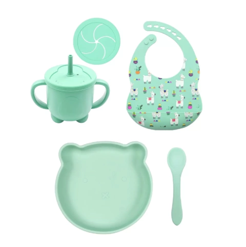 Set Alimentacion Completo Oso estampado