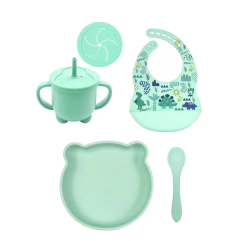 Set Alimentacion Completo Oso estampado