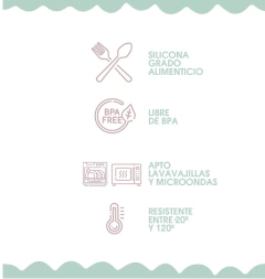 Babero Silicona Con Bolsillo Palta en internet