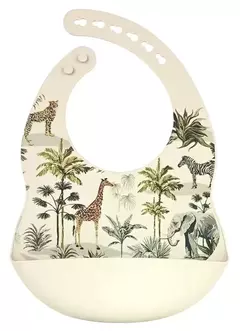 Babero Silicona Con Bolsillo selva