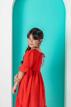 Vestido Pérola Pipoquinha Vermelho na internet